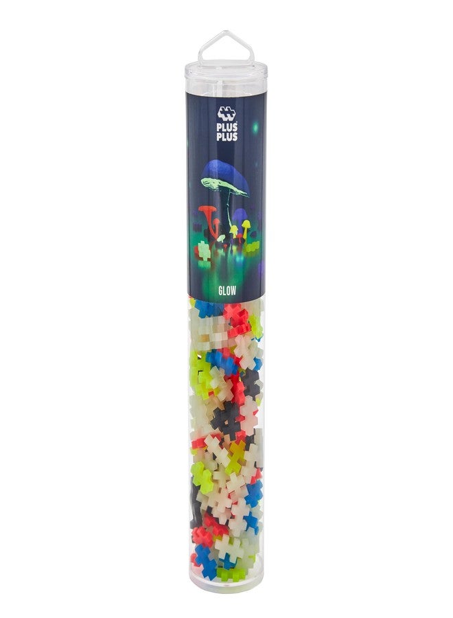 Plus-Plus Plus Plus 240 Piece Interlocking Building Blocks for Kids, Open Ended Connecting Toys, Stem Bin Classroom Mini Manipulatives - Glow in Dark Play Tube - Image 4